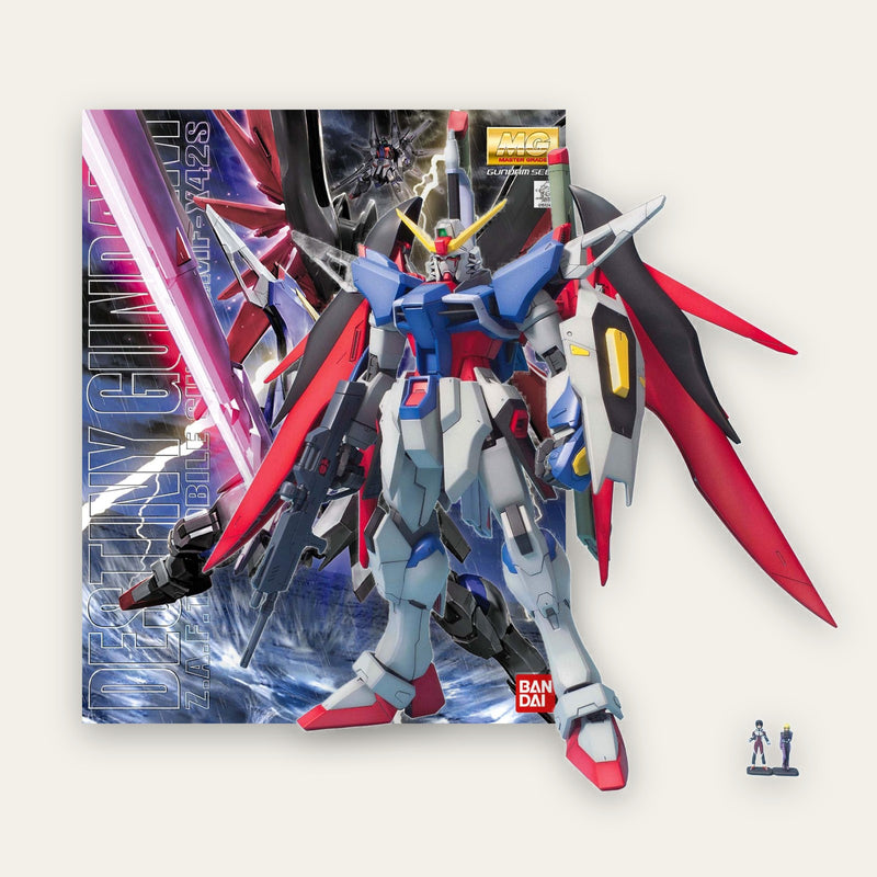 Bandai MG Destiny Gundam model kit with its box art