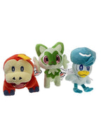 Pokemon Plush — SV Starter Trio (Sprigatito / Fuecoco / Quaxly) - Pokemon Center Exclusive