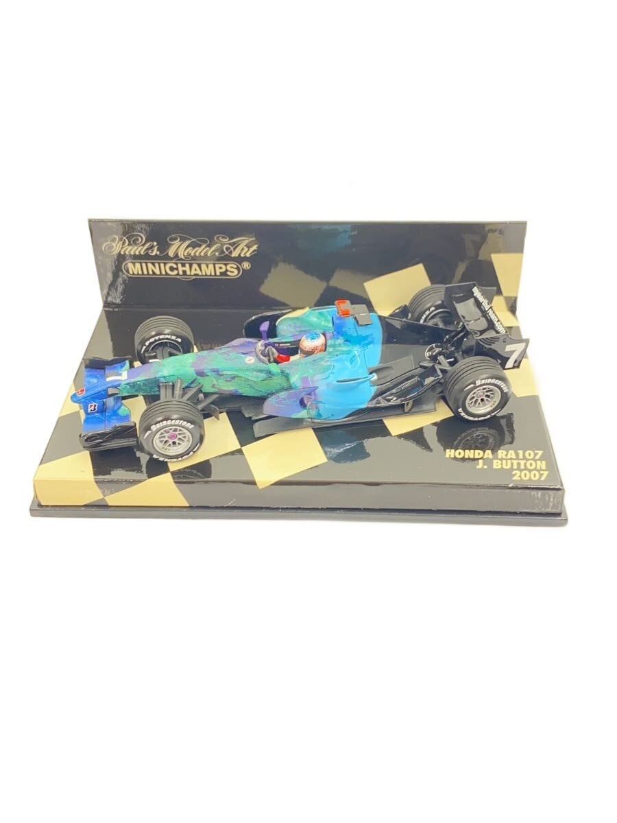 MINICHAMPS Mini Car Blue HONDA RA107 J. Button