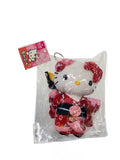 Sanrio Asunarosha Hello Kitty Chirimen Japanese Doll Keychain (S)