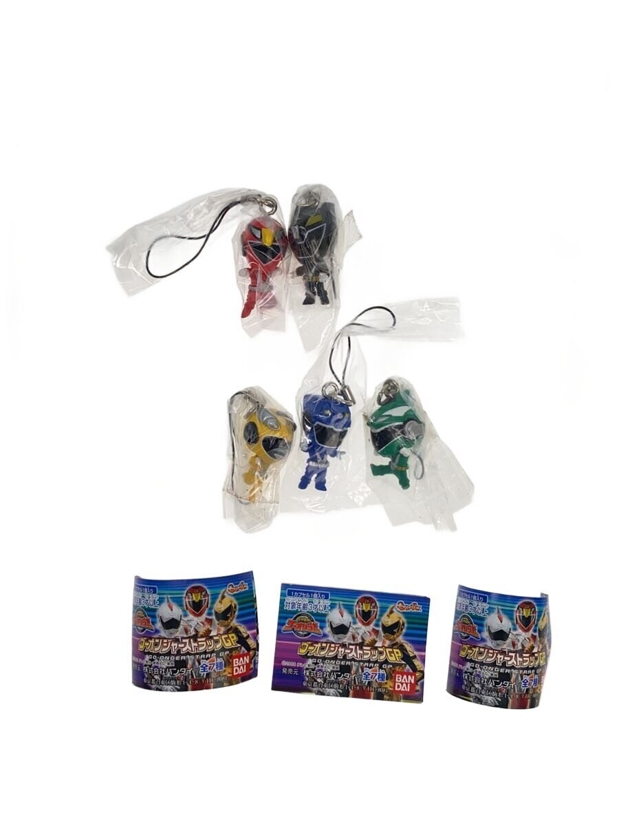 BANDAI Go-Onger Strap GP Set of 5 (Engine Sentai Go-Onger: Go-On Red, Blue, Yellow, Green, Black)