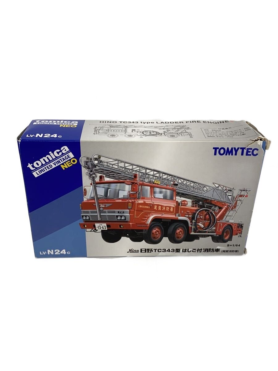 TOMYTEC Hino TC343 Ladder Fire Engine Mini Car RED LV-N24C
