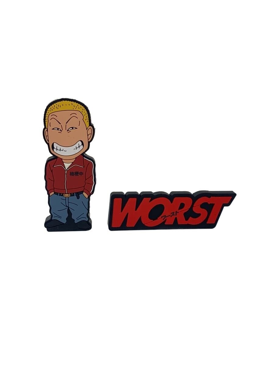 BANDAI SPIRITS Ichiban Kuji Rubber Stands: Bouya Harumichi (Middle-school era) & WORST Logo — 2 pcs