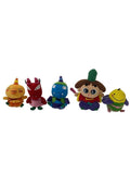 TOMY Ojarumaru Plush Set — 5 Characters (Ojarumaru, Denbo, Aobee, Kisuke, Akane)