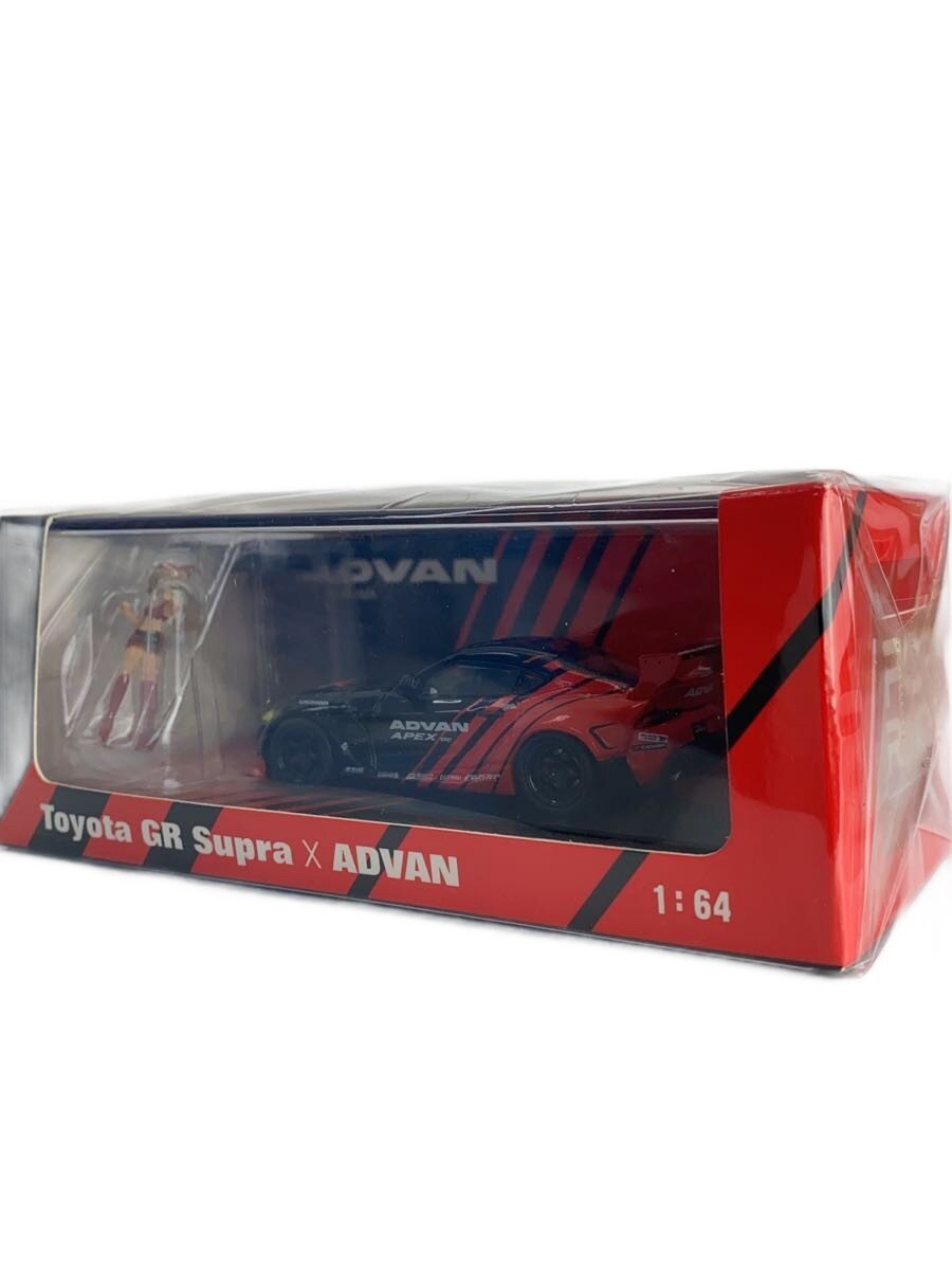 Other Brand POP RACE LIMITED PANDEM GR Supra ADVAN Livery Mini Car & Race Queen Set (Red)