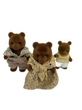EPOCH Sylvanian Families Brown Bear Family (3) Dollhouse
