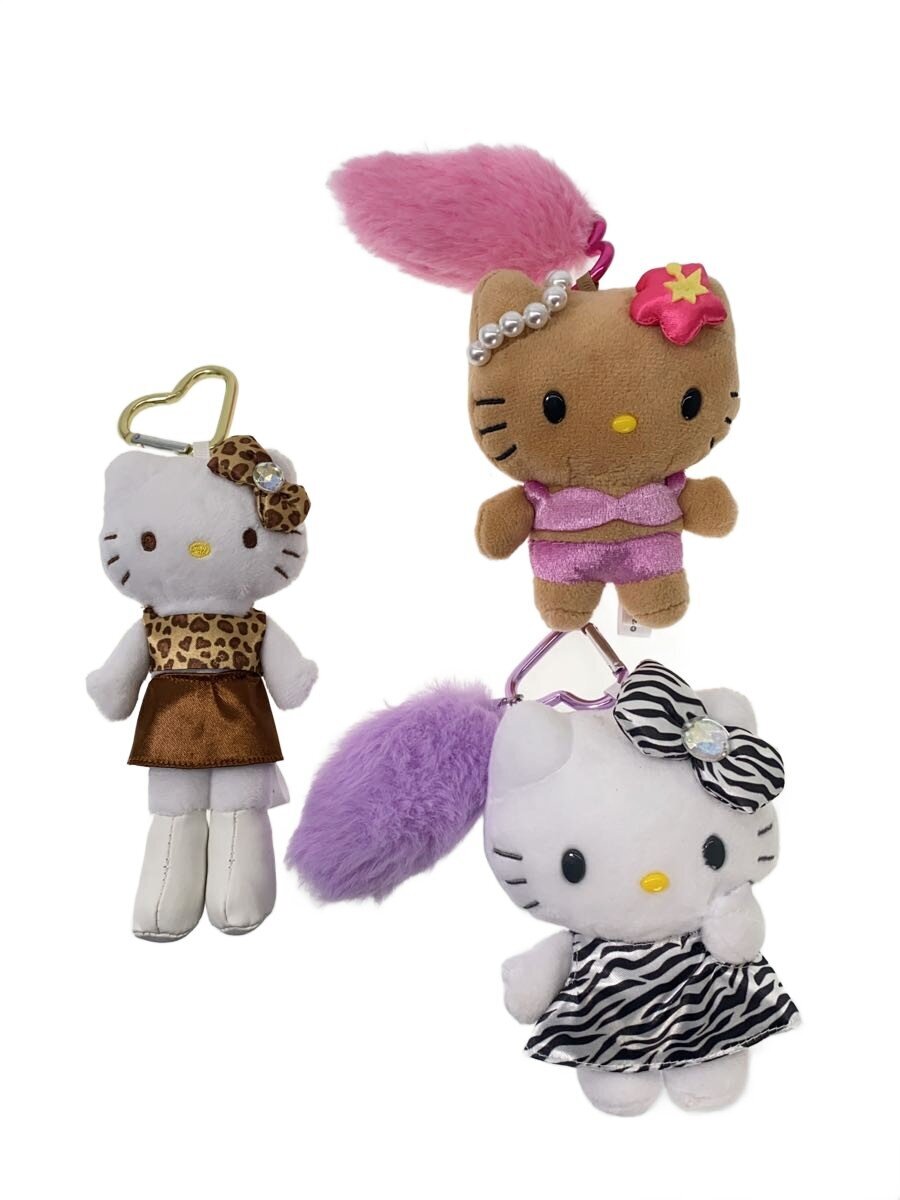 Sanrio Hello Kitty Plush Mascot 3-Piece Set with Carabiners