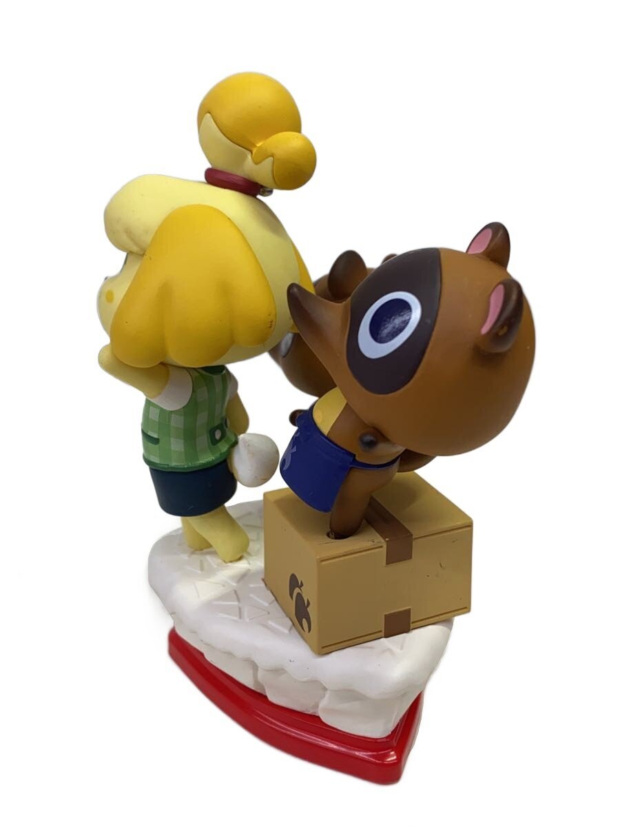 Nintendo Statue: Animal Crossing SHIZUE & MAMEKICHI & TSUBUKICHI (stained; right tanuki leg loose)