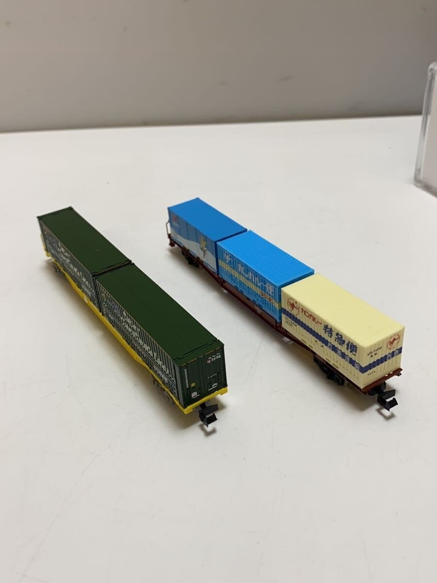 TOMIX JR Freight Cars Koki107 & Koki104 with Containers 4-piece Set (104-1080, 8731, 8737)