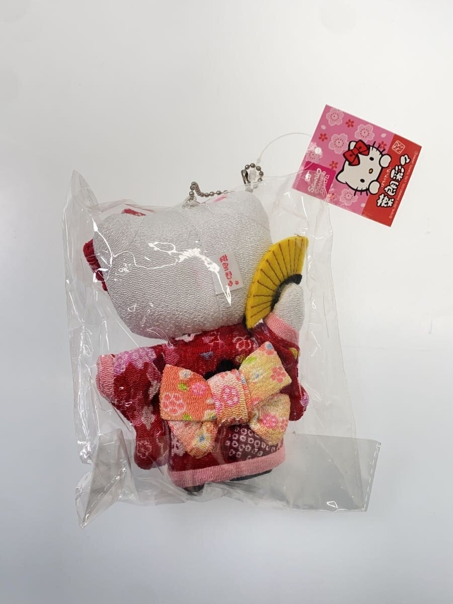 Sanrio Asunarosha Hello Kitty Chirimen Japanese Doll Keychain (S)