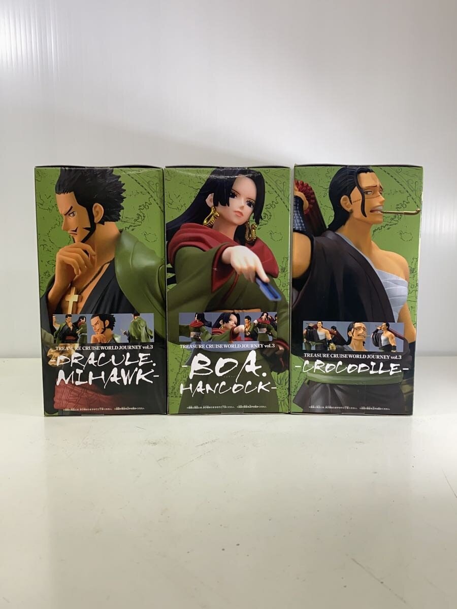 BANDAI SPIRITS One Piece TREASURE CRUISE WORLD JOURNEY vol.3 Figures — Crocodile, Hancock, Mihawk (3-piece set)
