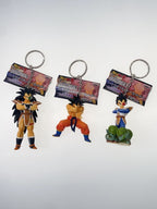 Other Brand Dragon Ball Z High-Quality Keychain Set — Saiyan Invasion (5pcs: Son Goku, Vegeta, Nappa, Raditz, King Kai)