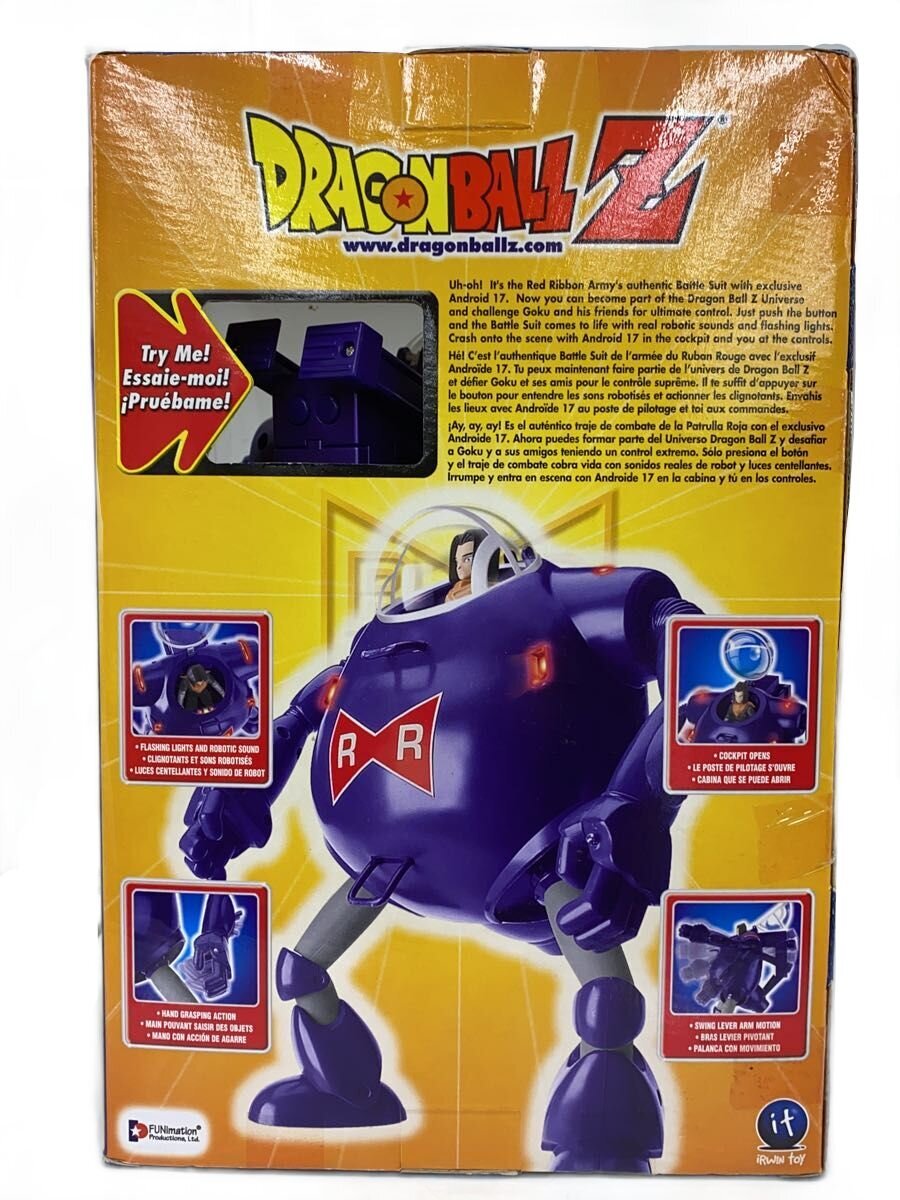 IRWIN TOYS Dragon Ball Z Battle Suit RR Android 17 — Stain on Abdomen