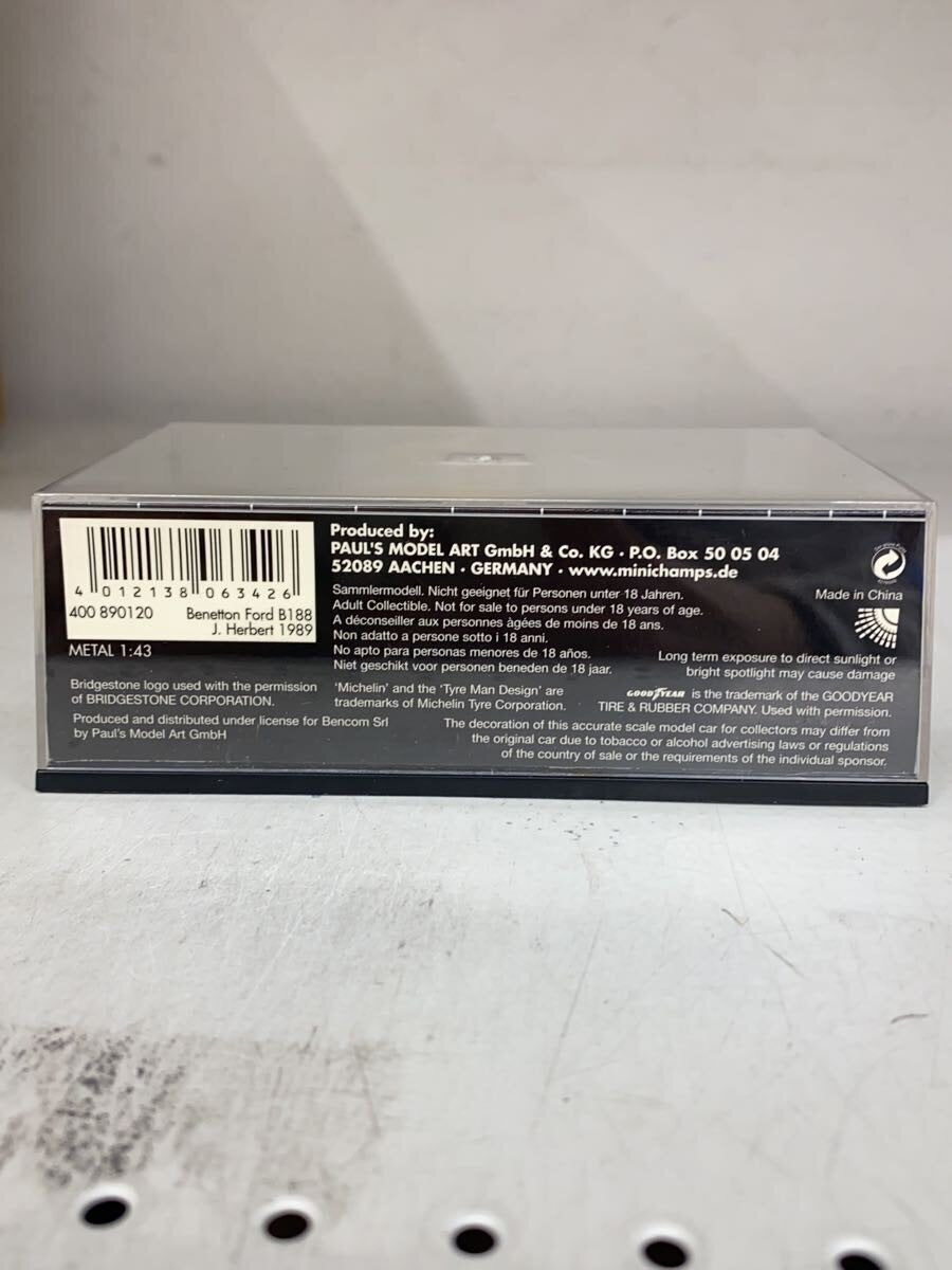 Minichamps Benetton‑Ford F1 Figure