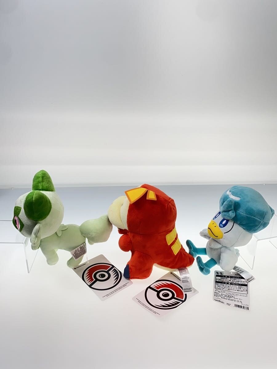 Pokemon Plush — SV Starter Trio (Sprigatito / Fuecoco / Quaxly) - Pokemon Center Exclusive