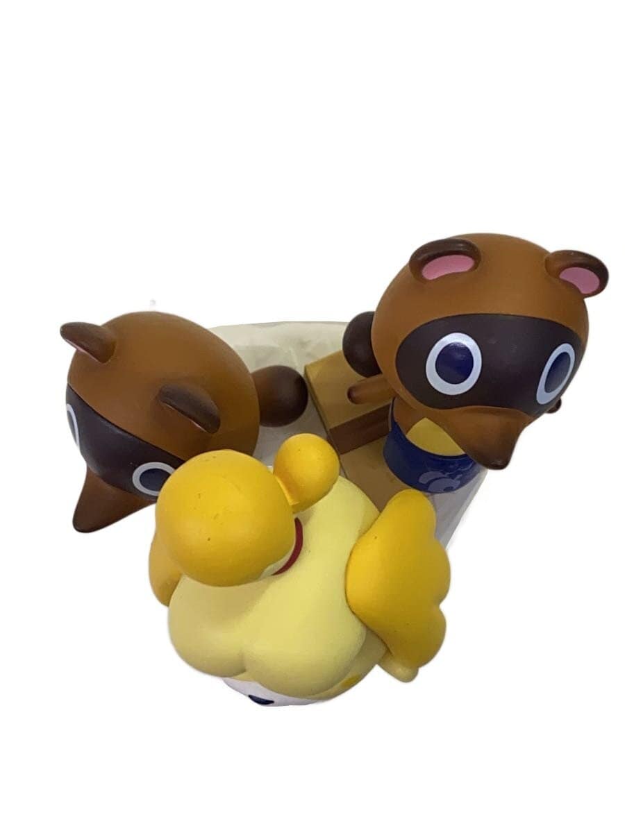 Nintendo Statue: Animal Crossing SHIZUE & MAMEKICHI & TSUBUKICHI (stained; right tanuki leg loose)
