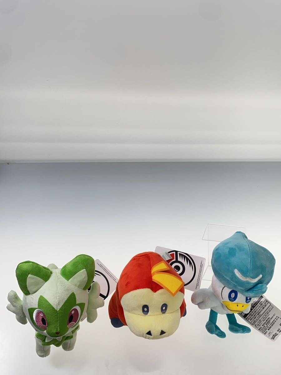 Pokemon Plush — SV Starter Trio (Sprigatito / Fuecoco / Quaxly) - Pokemon Center Exclusive