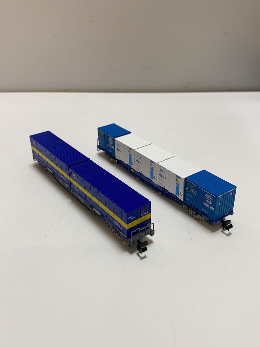 TOMIX JR Freight Cars Koki107 & Koki104 with Containers 4-piece Set (104-1080, 8731, 8737)
