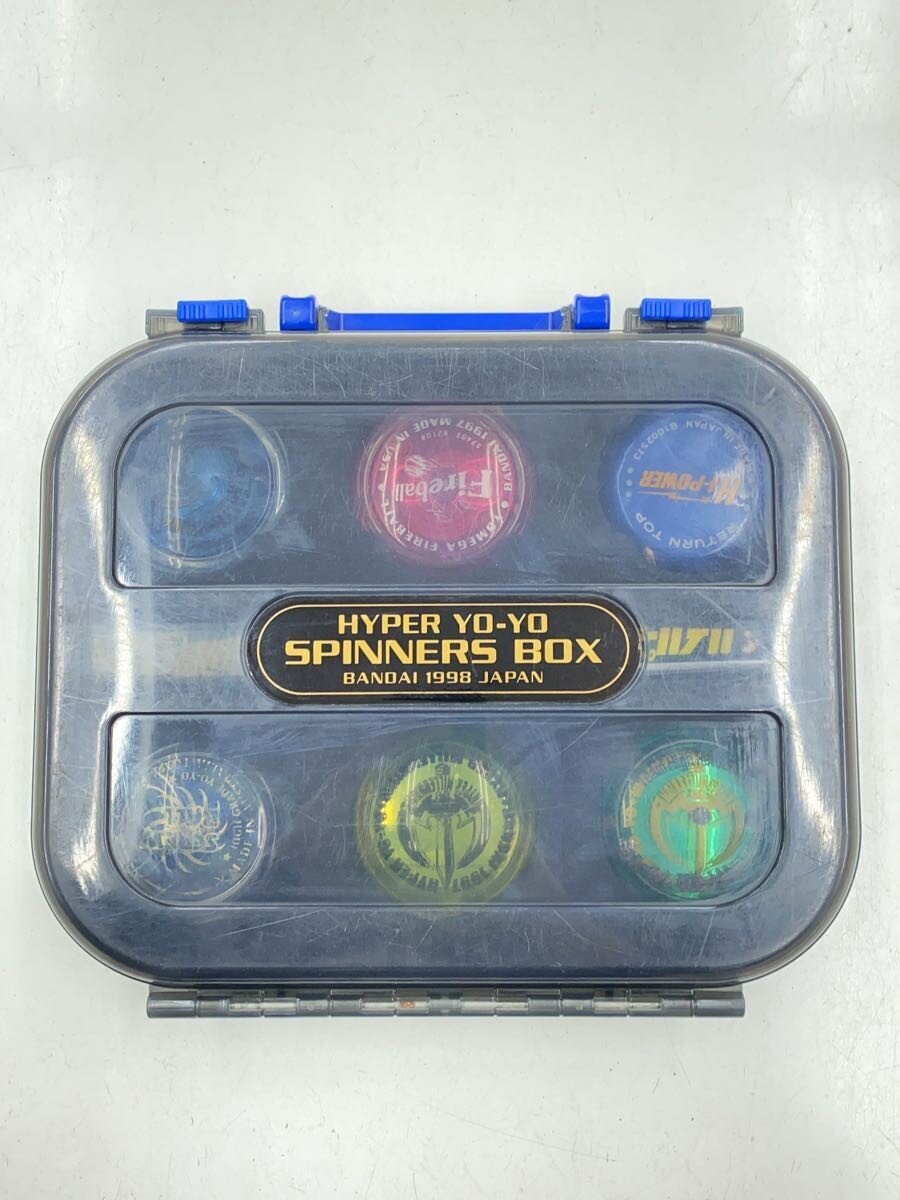 BANDAI Yo-yo Set with Case — HYPER-MILLENNIUM x2, FIRE-BALL, STEALTH-RAIDER; TOMY SCREW BALL; Hi-POWER