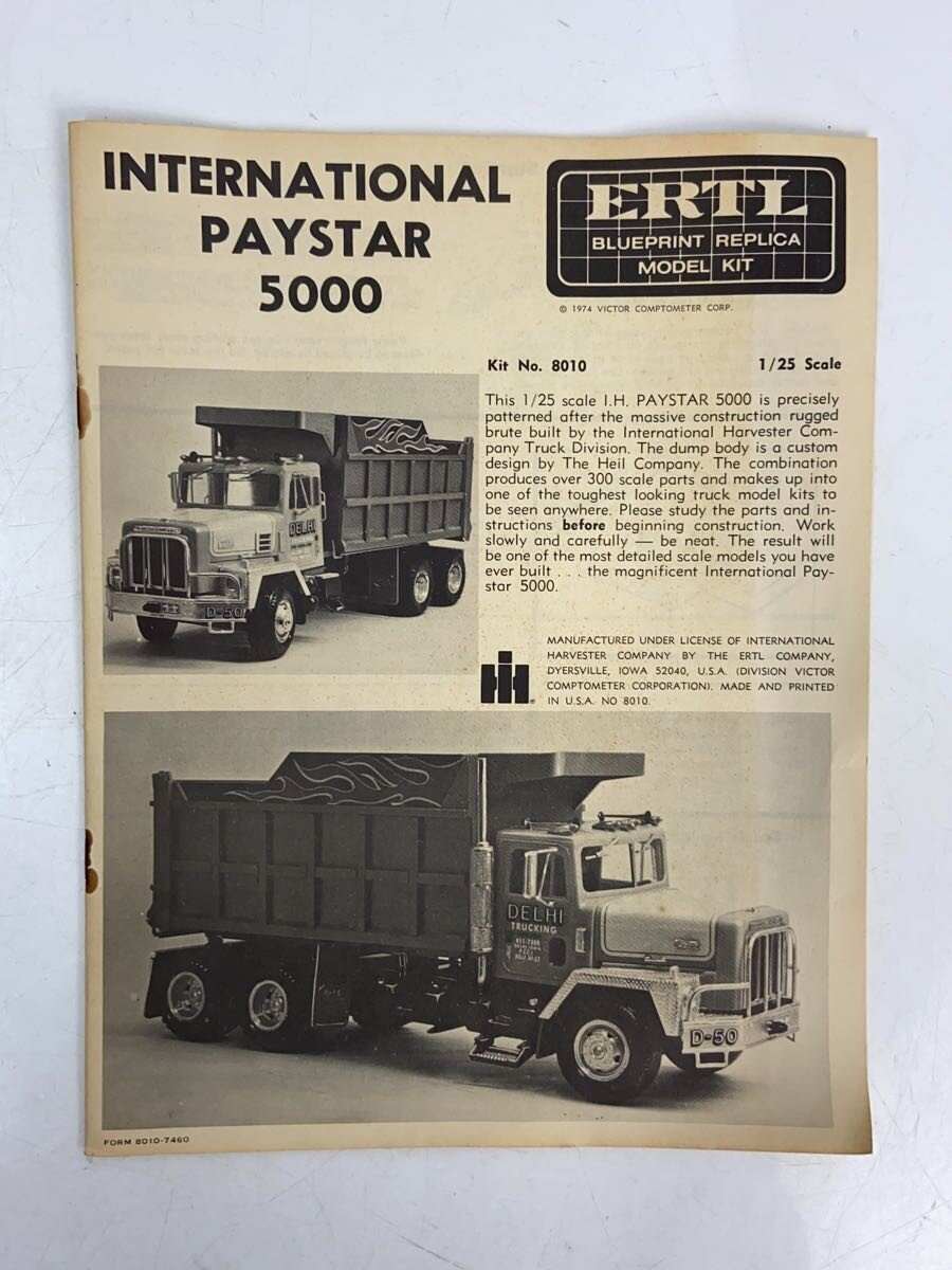 Other Brand Plastic Model Dump Truck (ERTL, Opened)