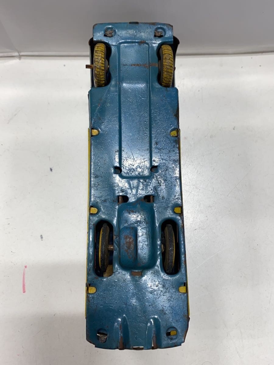 Marusan 1953 Tinplate Bonnet Bus (Tin Toy) - Rust, Scratches, Paint Loss