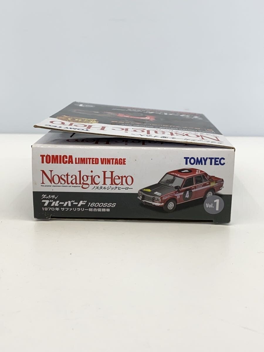 TOMYTEC Nostalgic Hero Bluebird 166SSS 1970 Safari Rally Overall Winning Car Mini Car (Red)