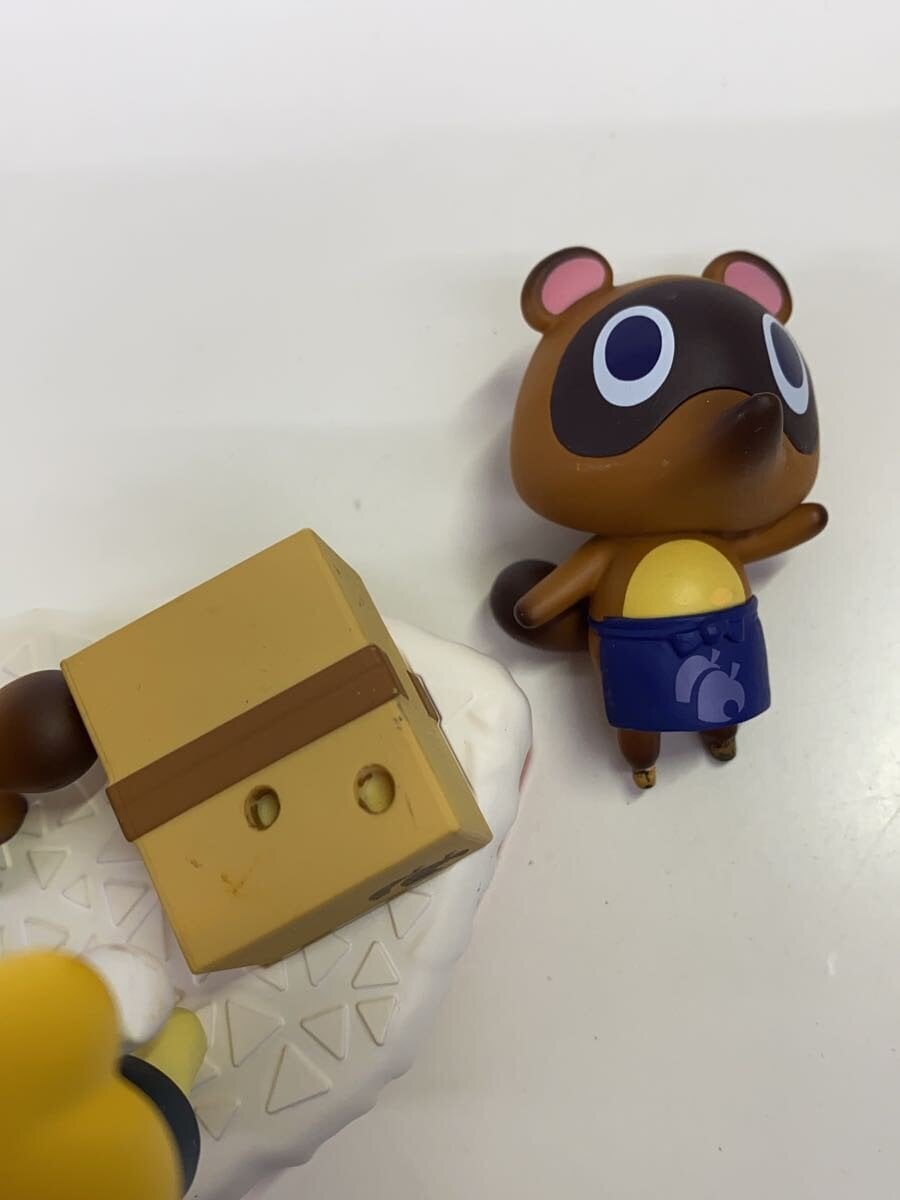 Nintendo Statue: Animal Crossing SHIZUE & MAMEKICHI & TSUBUKICHI (stained; right tanuki leg loose)