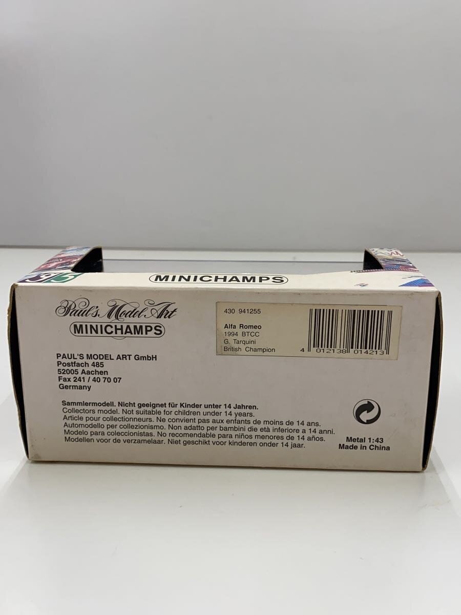 MINICHAMPS Alfa Romeo 1994 BTCC Mini Car, Red