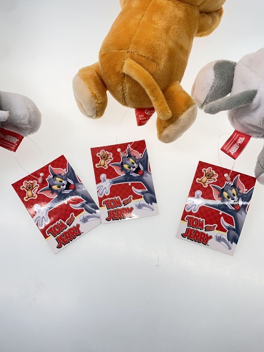 Peanuts Club Tom & Jerry Lying-Down Cute BIG Plush Set (3 pcs: Tom, Jerry, Tuffy)