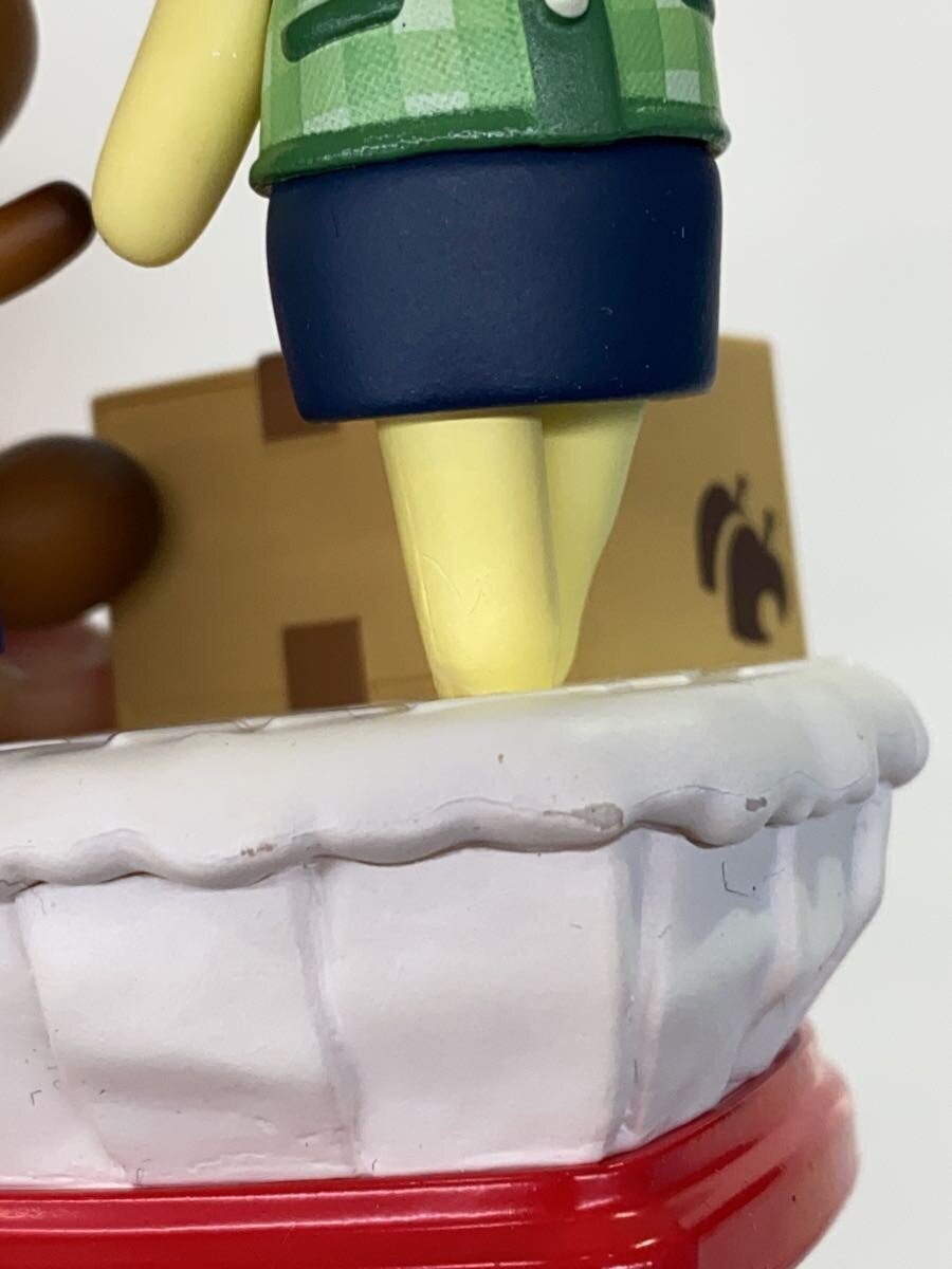 Nintendo Statue: Animal Crossing SHIZUE & MAMEKICHI & TSUBUKICHI (stained; right tanuki leg loose)