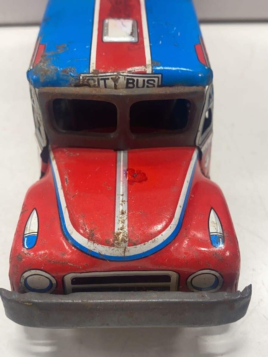Other Brand Tinplate Bonnet Bus MADE IN JAPAN GK stamped (rust, paint loss)