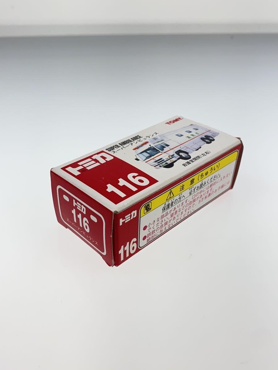 TOMY Tomica Super Ambulance No.116 (Red Box, Red Lettering, Made in China)