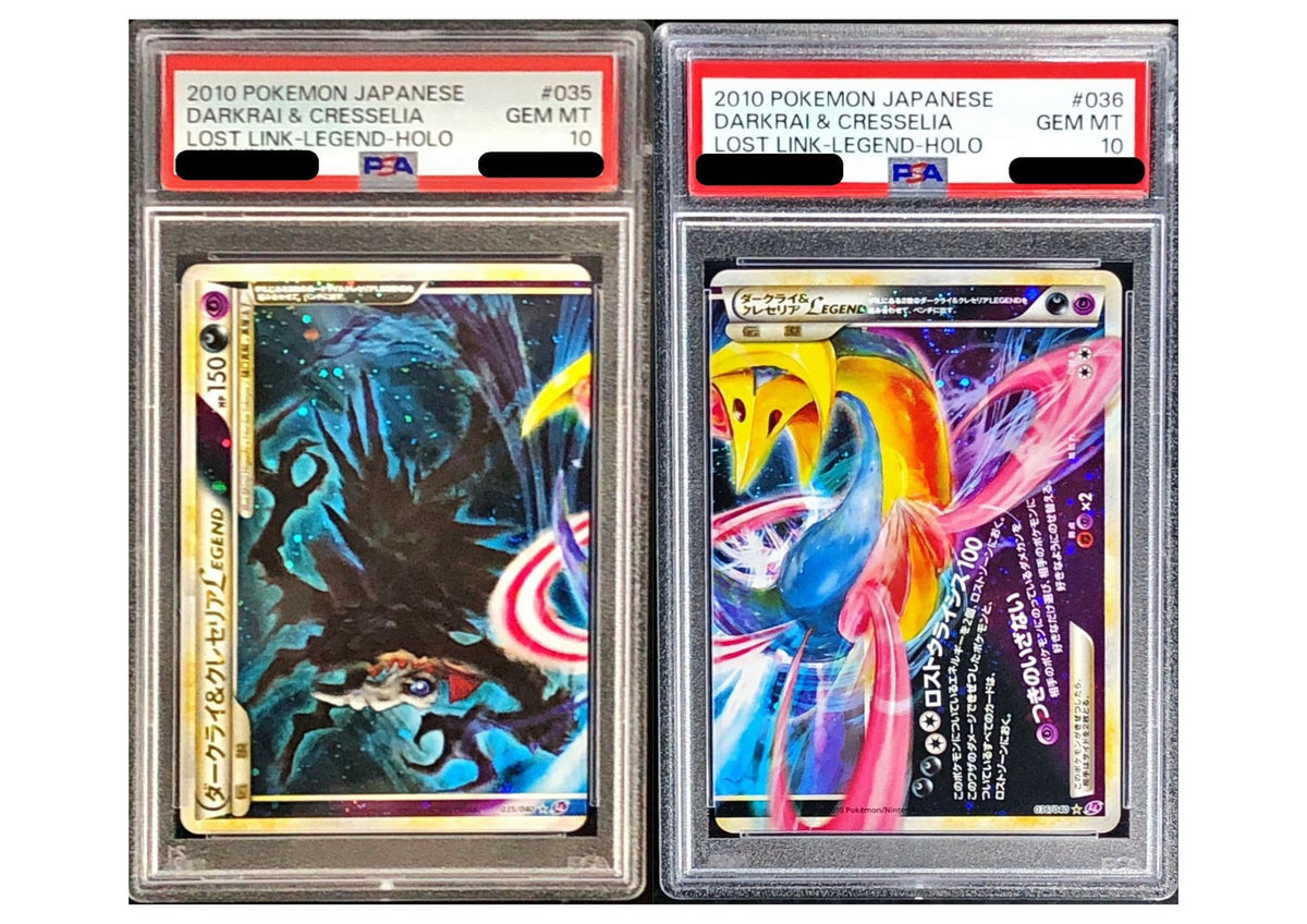 Pokemon TCG Darkrai & Cresselia LEGEND ☆ 035/040+036/040 PSA 10