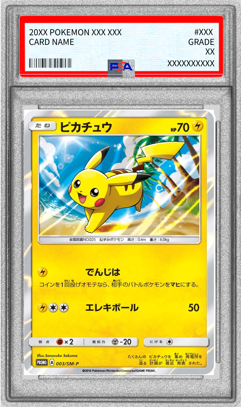 Pokemon TCG Pikachu P 003/SM-P PSA 10