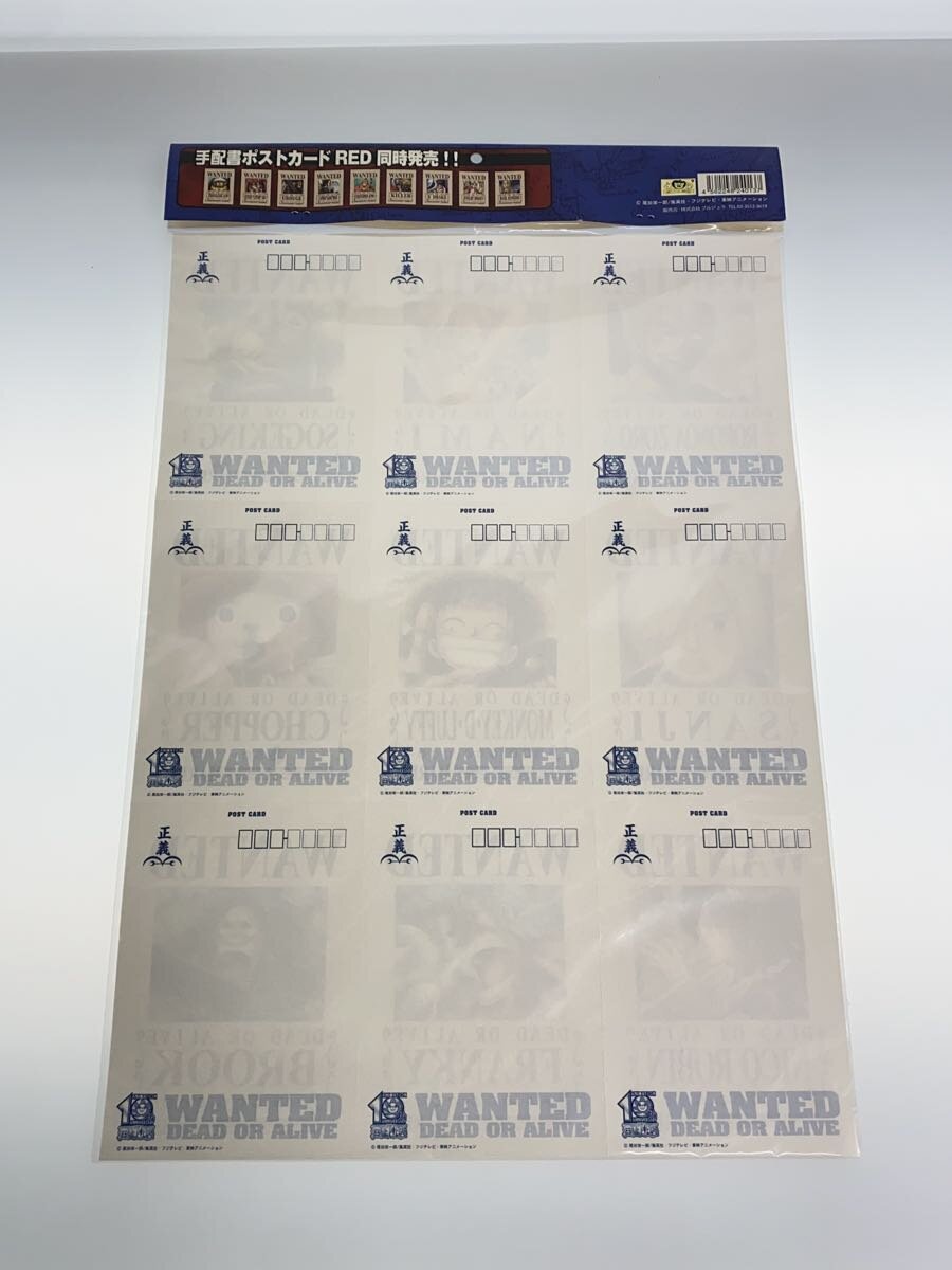 Misc. Brand ONE PIECE Straw Hat Pirates Wanted Poster Postcard BLUE