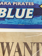 Misc. Brand ONE PIECE Straw Hat Pirates Wanted Poster Postcard BLUE