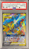 Pokemon TCG Moltres & Zapdos & Articuno GX SR 059/054 PSA 10