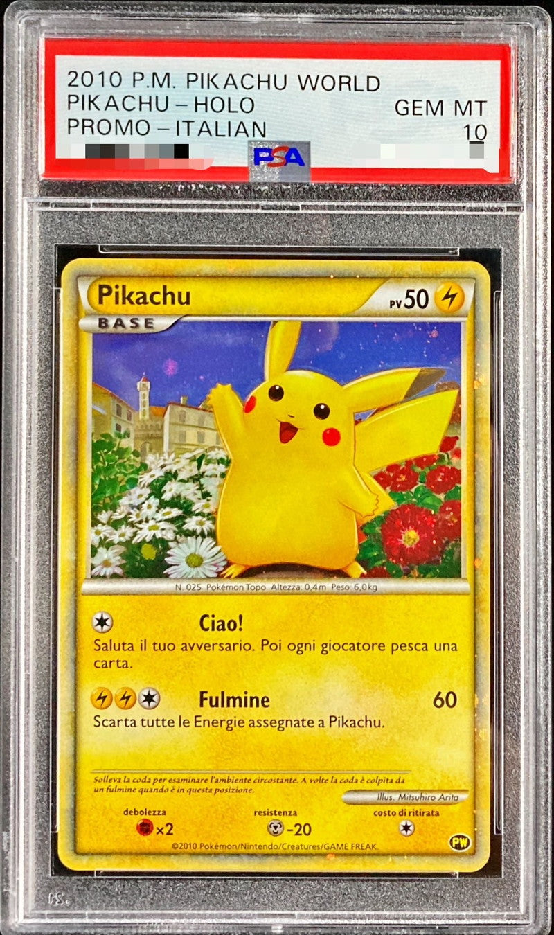 Pokemon TCG Pikachu (Italian) PSA 10 PW