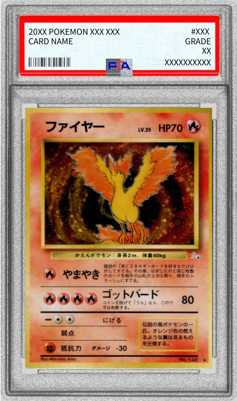 Pokemon TCG Moltres LV.35 ★ Old Back PSA 10
