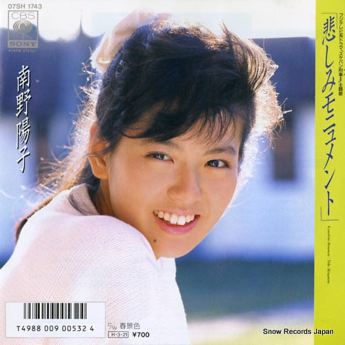 Vintage Record MINAMINO, YOKO - kanashimi monument - 07SH1743