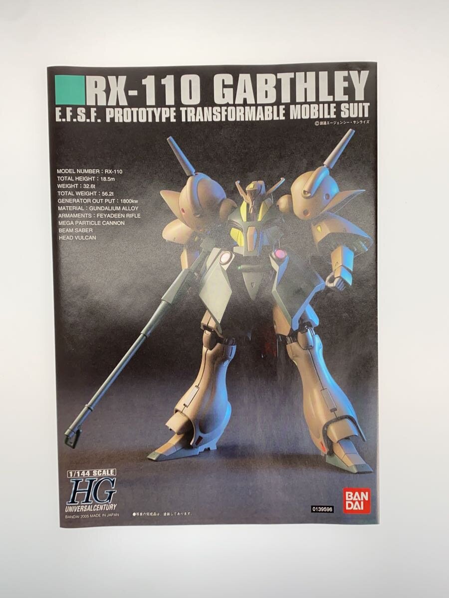 BANDAI HGUC RX-110 Gabthley