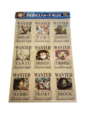 Misc. Brand ONE PIECE Straw Hat Pirates Wanted Poster Postcard BLUE